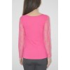 Блуза за бременни в розово с дантела
